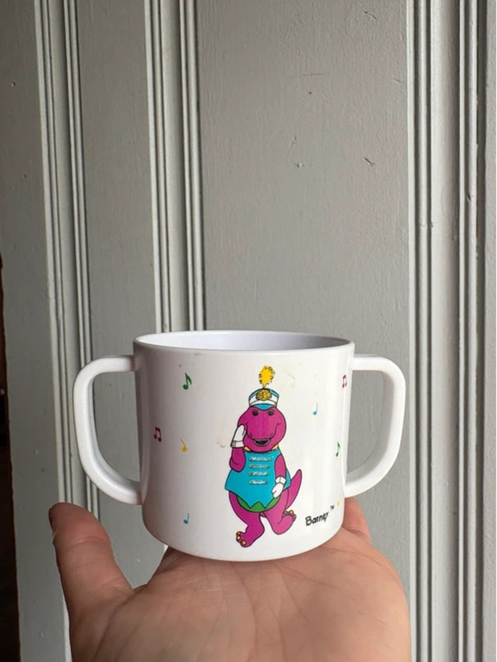 Small Vintage Barney Kids Drinkware Melamine Cup